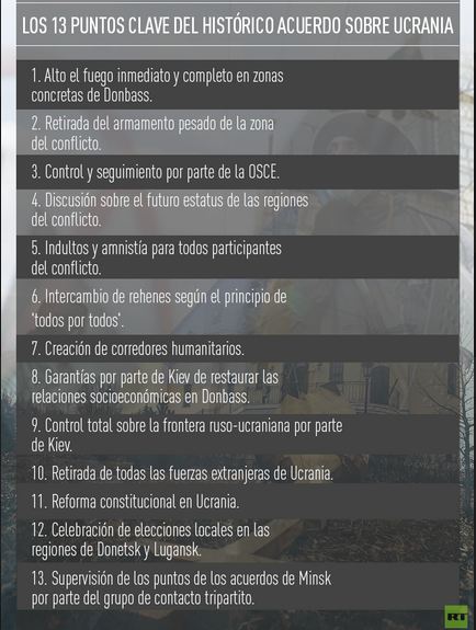 13 puntos clave del acuerdo sobre Ucrania