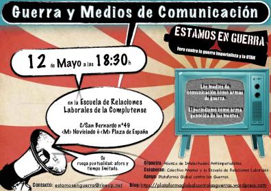 Cartel guerra y medios