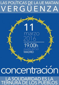 Concentración en Madrid contra la fortaleza europea