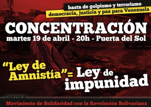 Basta de golpismo y terrorismo. Democracia, justicia y paz para Venezuela