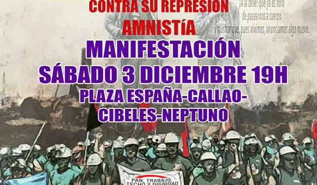 MOVILIZACIÓN GENERAL PRÓXIMO 3 DE DICIEMBRE EN TODO EL TERRITORIO DEL ESTADO ESPAÑOL