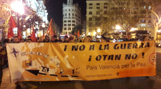 Concentración Valencia #Antisiko, en respuesta a la Conferencia de Seguridad en Munich