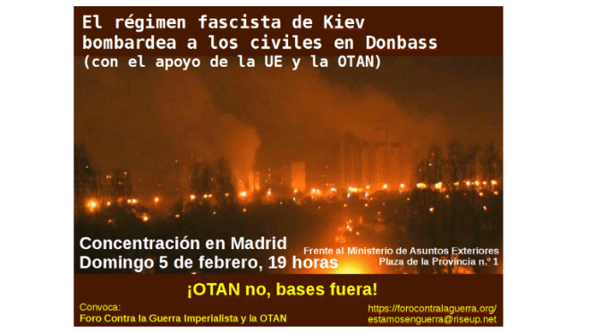 Concentración contra la agresión nazi a Donetsk