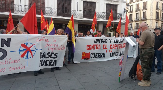 Concentración en Madrid: Contra la guerra imperialista; Gastos militares para fines sociales; ¡OTAN no, bases fuera!