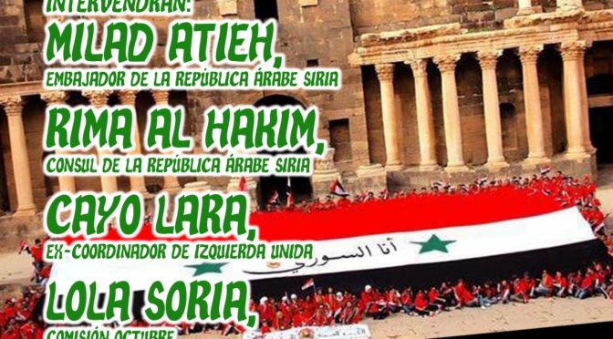 Acto público en Madrid: Siria, la reconstrucción